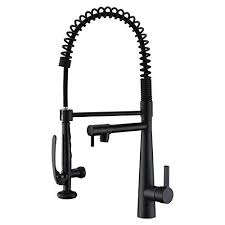With some of the best kitchen faucet options, including delta faucets, moen kitchen faucets and kohler kitchen faucets, lowe's has the perfect fixture for you — and a guide for a diy install, too. Gicasa Commercial Style Sturdy Pre Rinse Spring Single Ha Https Www Amazon Com Dp B072z4 Pull Out Kitchen Faucet Kitchen Faucet Matte Black Kitchen Faucet