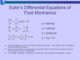 Eulers Equation In Fluid Mechanics What