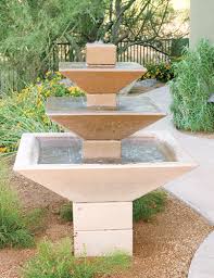 concrete landscape water fountains