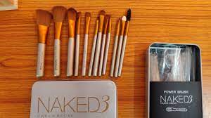 3 urban decay makeup brush kit by