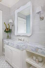 thick white marble bath vanity