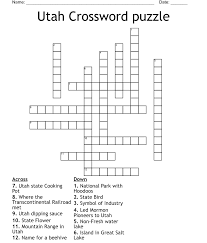 utah crossword puzzle wordmint