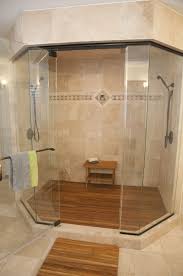 custom made teak shower mat by