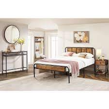 Vecelo Queen Size Bed Frame With