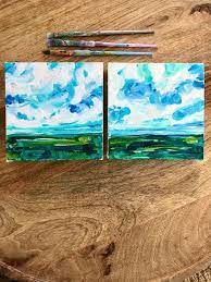 easy abstract landscape paintings on