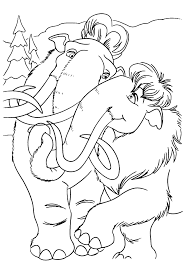 Mom wanted me to create a coloring page for the kids to color so they could hang them up =]. Ice Age Manny And Ellie Hug