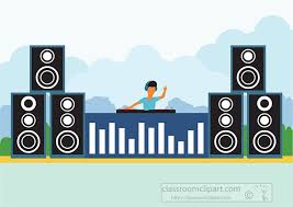 Musical Instruments Clipart - dj-with-music-system-big-speakers-clipart-2 - Classroom Clipart