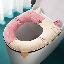 Jwl 2pcs Winter Warm Toilet Seat Cover