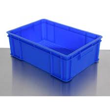 rectangular plastic storage bin crate