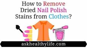 how to remove nail polish from clothing