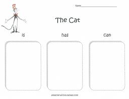 The Cat Is The Cat Has The Cat Can Graphic Organizer Tree