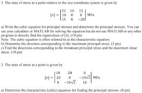 Cubic Equation For Principal Stresses