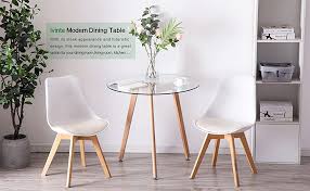Ivinta Modern Small Dining Table Round
