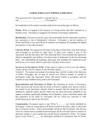 Sample Freelance Writing Contract   Templates Forms   Pinterest PaidWrite