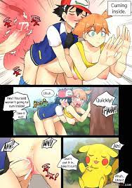 Ash x Misty (Trip with Pikachu) porn comic 