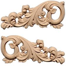 Carved Wood Scrolls Wooden Appliques