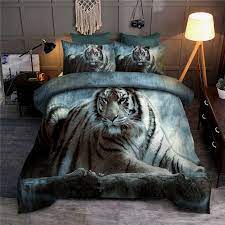 white tiger cotton bed sheets spread
