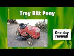 troy bilt pony lawn tractor riding