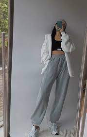 Black 2in1 Extra Warm Sweatpants، Women's Fashion، Bottoms، Other Bottoms on Carousell