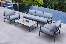 modern outdoor grey black sofa set