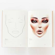 a4 facechart paper makeup notebook