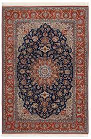 isfahan persian rug night blue 230 x 156 cm