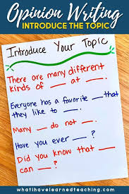 write an introduction for opinion writing
