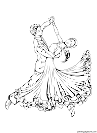 dancing coloring pages printable for