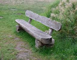 Old Wooden Outdoor Bench Stock Photo
