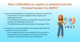 tax withholding for administrators in