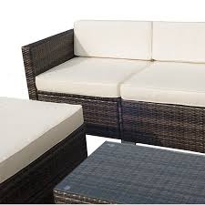 All the walmart canada coupon codes on bargainmoose are tested and grab clearance items under $20 at walmart canada. 5pc Outdoor Modular Rattan Wicker Sofa Set Aluminum Frame Garden Sectional Patio Furniture With Table Brown Walmart Canada