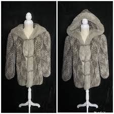 Vi Ltd Gray Faux Fur Hooded Coat