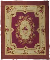 9 x 11 antique french aubusson rug 73151