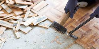 Engineered wood flooring features a wood veneer applied to a plywoodlike base. How To Remove Wood Flooring Dumpsters Com