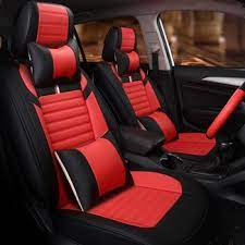 Qoo10 Fashion Red Leather Seat Cover