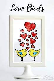 Kissing Lovebirds Craft And Gift Idea