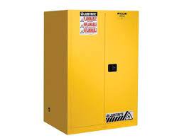 justrite yellow flammable cabinet size