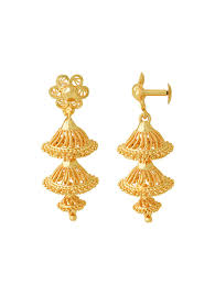 gold br jhumka earring