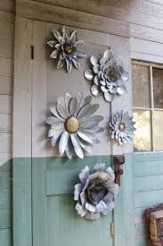 Galvanized Metal Flower Wall Hangings