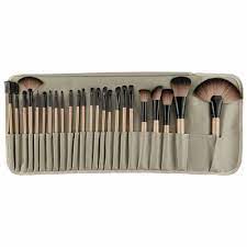 wood rozia 24pcs makeup brush set 24