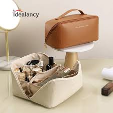 portable makeup leather bag at best