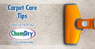 carpet care tips chem dry of summerville