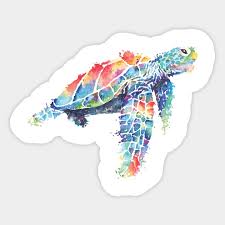 Watercolor Sea Turtle Marine