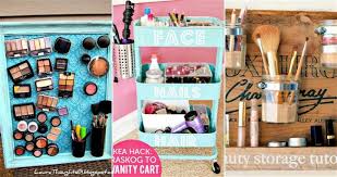 diy makeup organizer storage ideas
