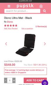 Diono Ultra Mat Black Car Seat