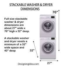 What benefits does stacking offer? Washer And Dryer Dimensions Size Guide Designing Idea