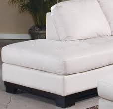 All Leather Sofa Sectional Set In Ivory