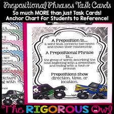 Prepositions Task Cards Prepositional Phrases Task Cards
