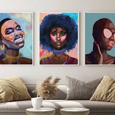 black woman wall art instant