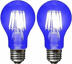 Sleeklighting Led 6watt Filament A19 Blue Colored Light Bulbs Dimmable Ul Ebay